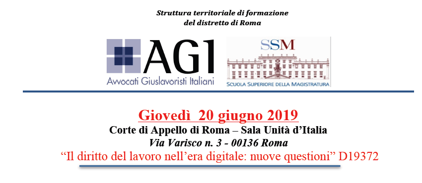 “Il diritto del lavoro nell’era digitale: nuove questioni” D19372